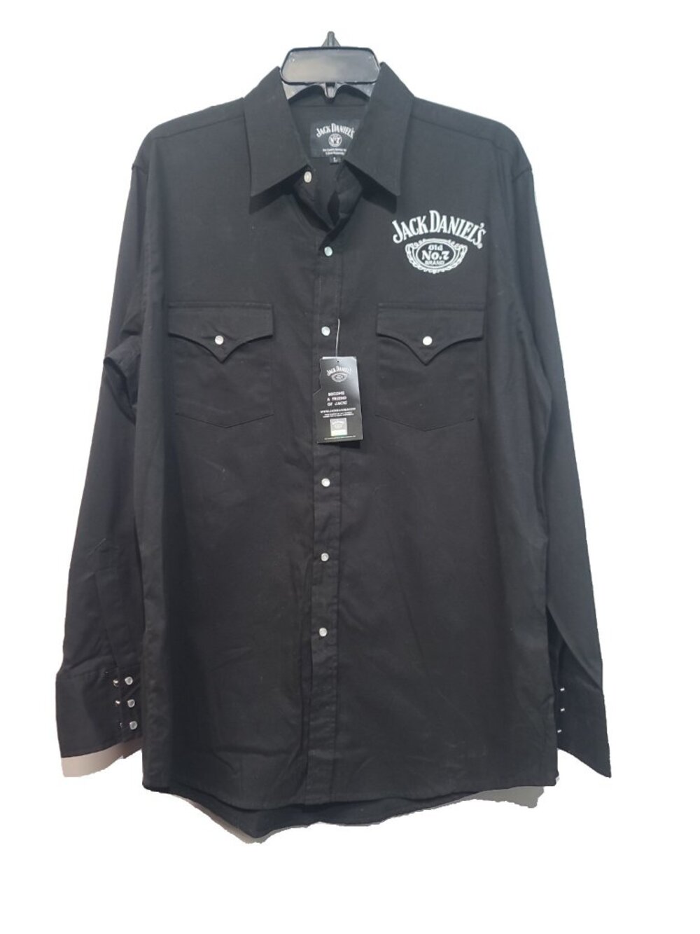 Ely Jack Daniel's Embroidered Long Sleeve Western Shirt L NWT
